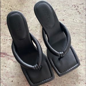Black Thong Sandals